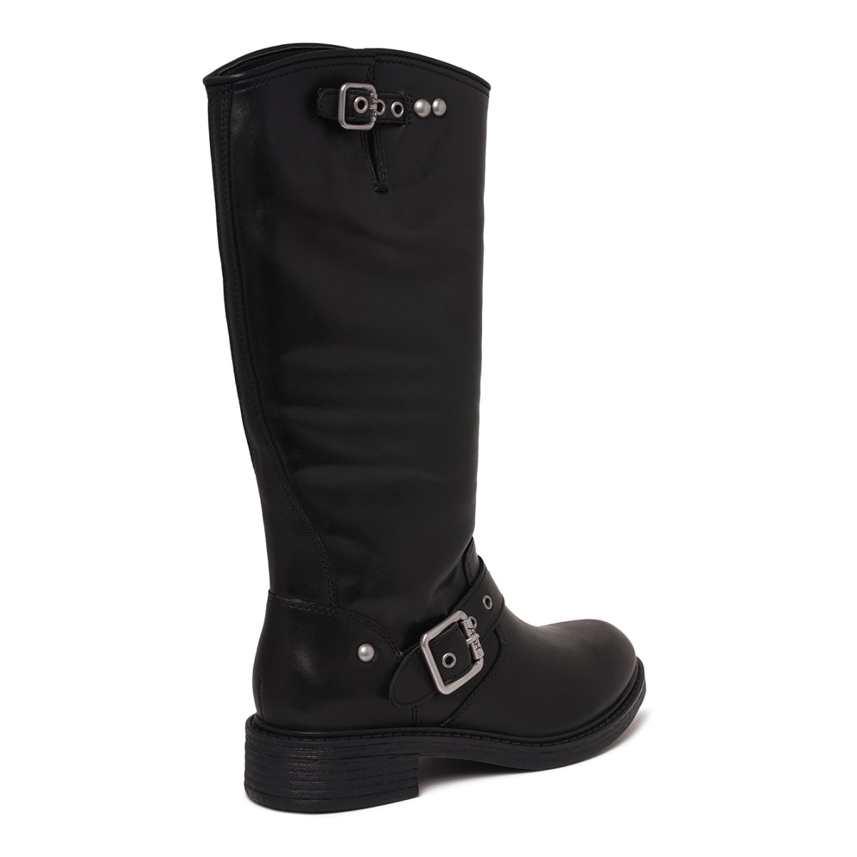 Black Leather Tall Boots.