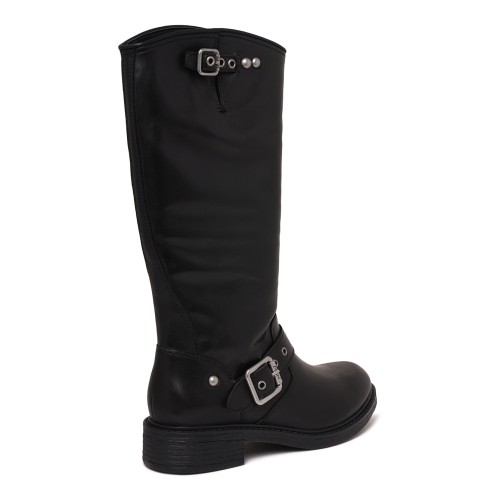 Black Leather Tall Boots.