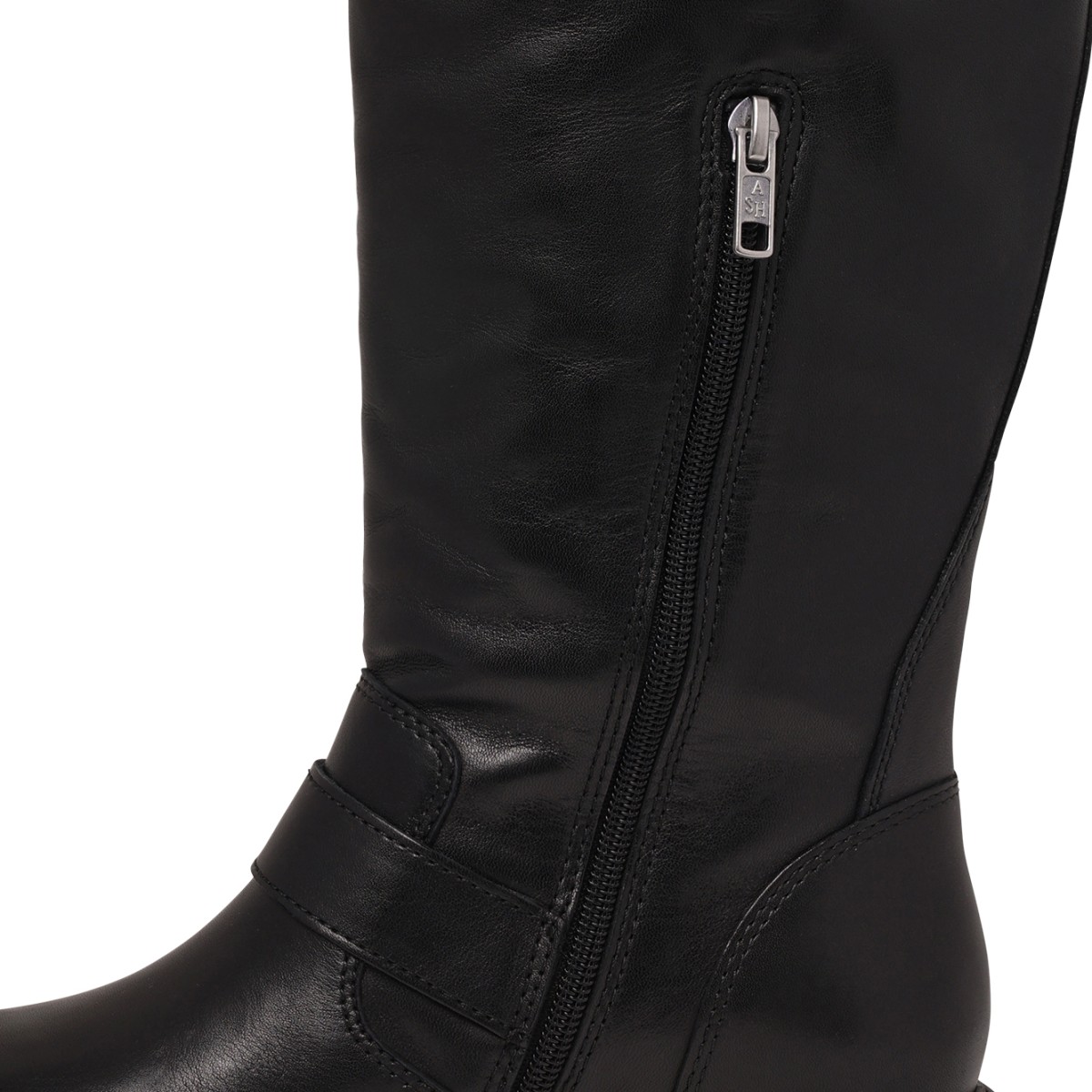 Black Leather Tall Boots.