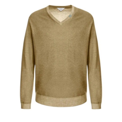 Beige V-Neck Sweater.