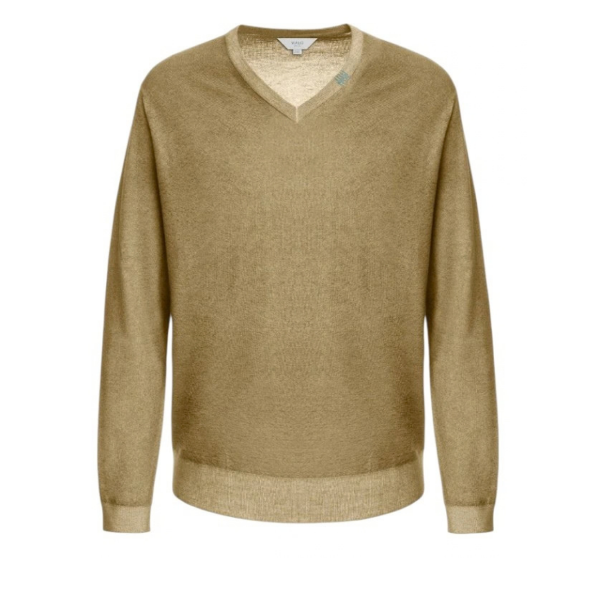 Beige V-Neck Sweater.