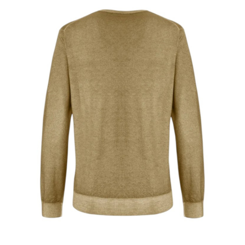 Beige V-Neck Sweater. 2