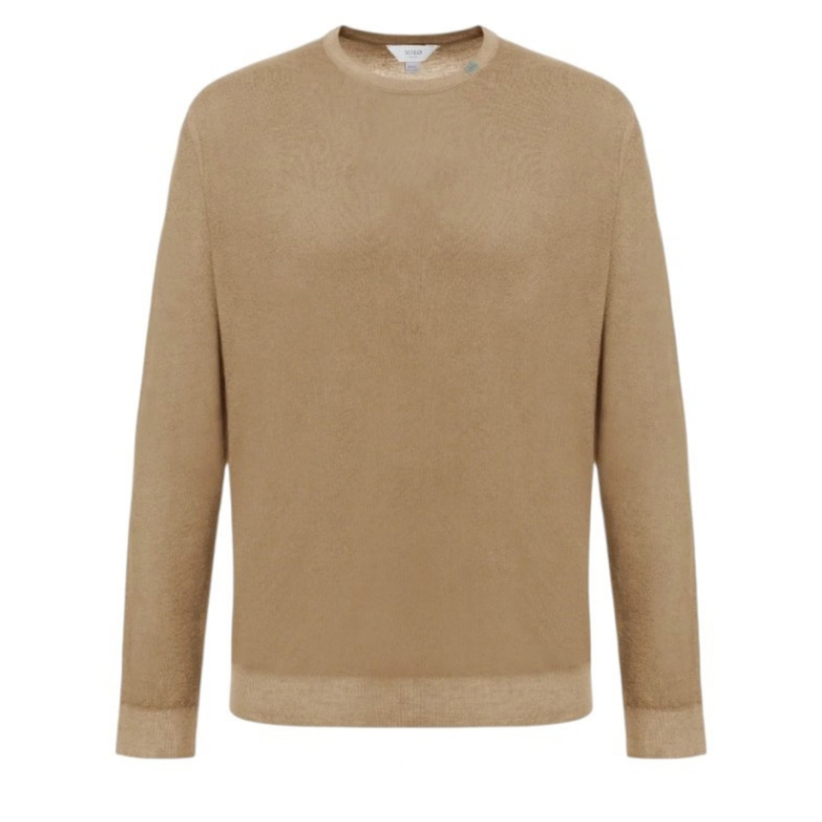 Camel Crewneck Sweater.