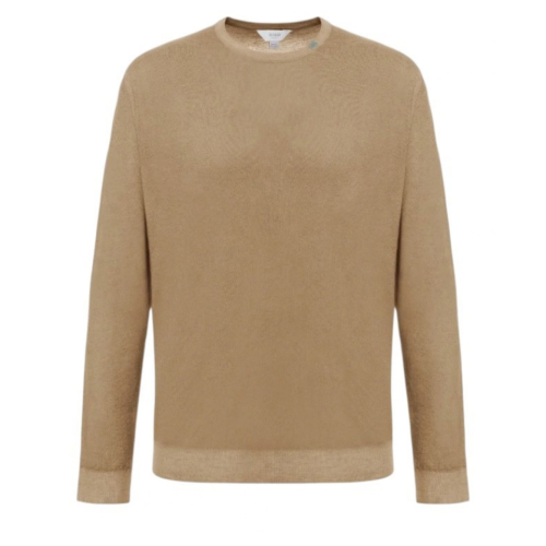 Camel Crewneck Sweater.
