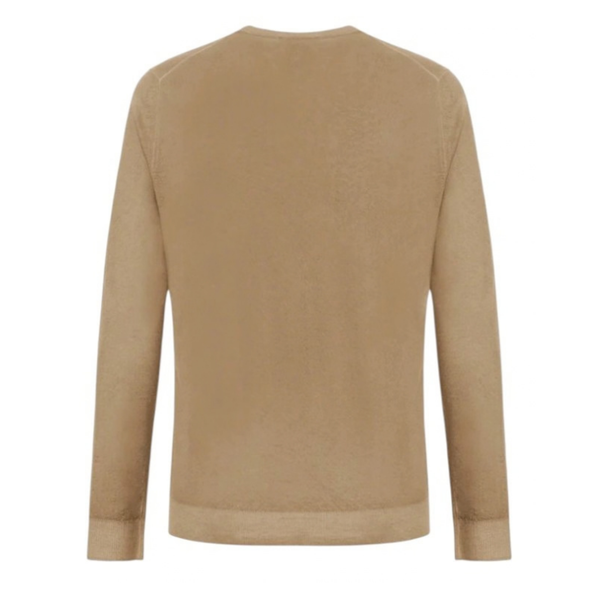Camel Crewneck Sweater.