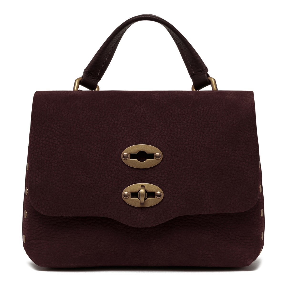 Burgundy Postina Leather Bag.