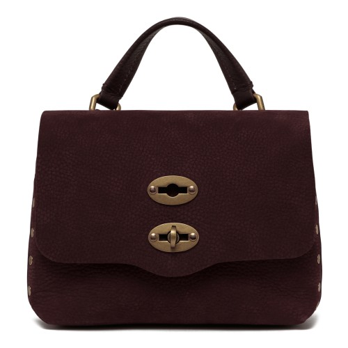 Burgundy Postina Leather Bag.