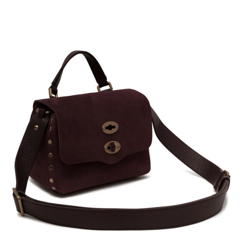 Burgundy Postina Leather Bag.