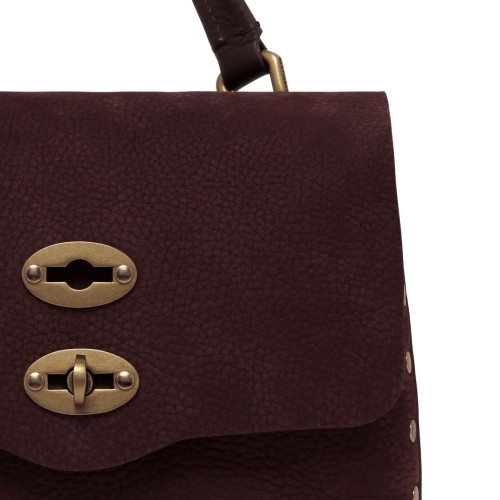 Burgundy Postina Leather Bag.