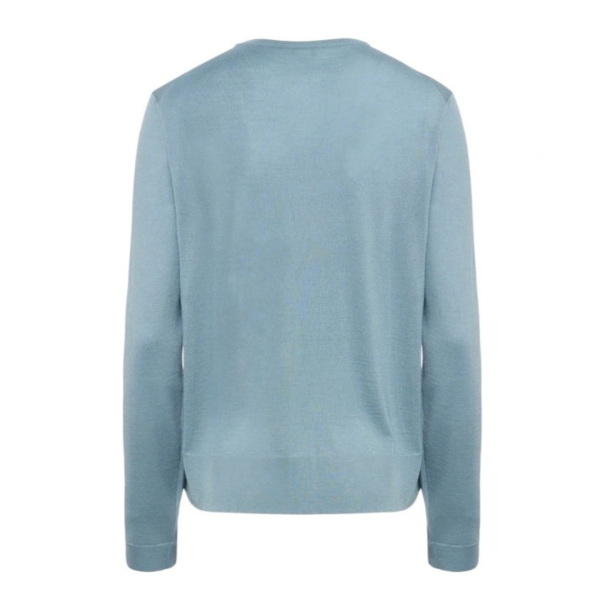Light Blue Button-Front Cardigan.