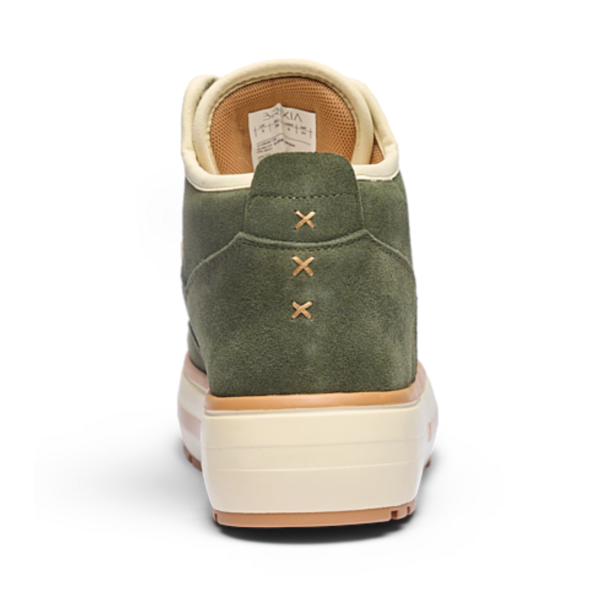 Green Suede Platform Sneakers.