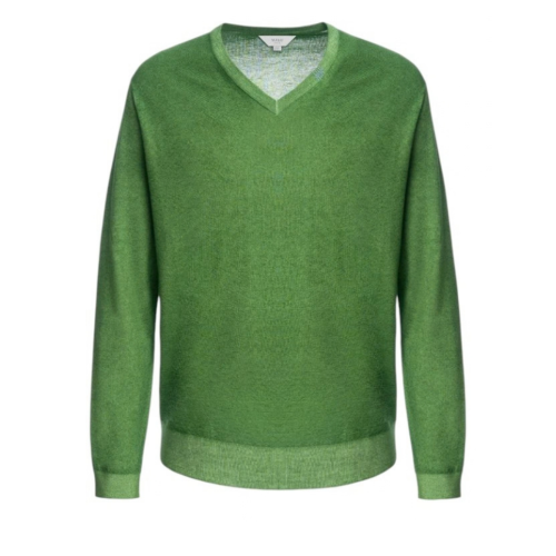 Green V-Neck Sweater.