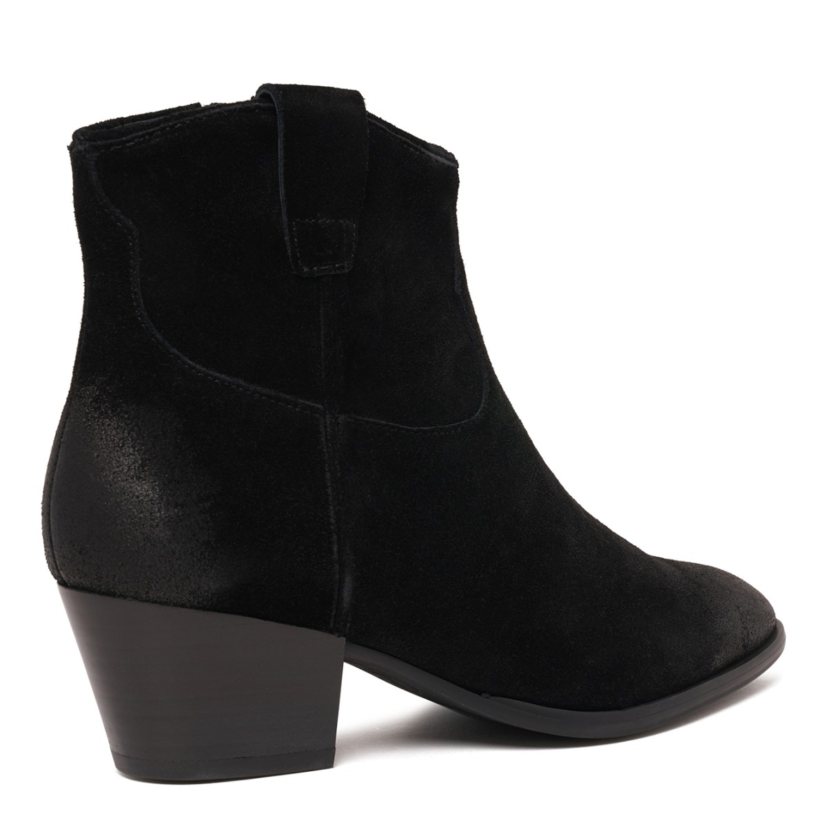 Black Suede Ankle Boots.