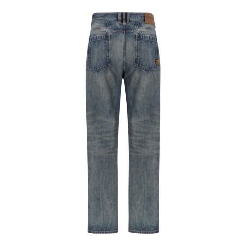 Blue Straight-Leg Jeans.