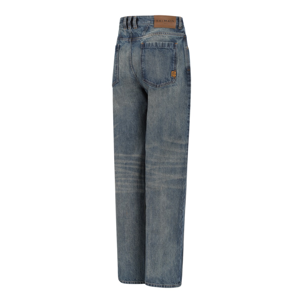 Blue Straight-Leg Jeans.
