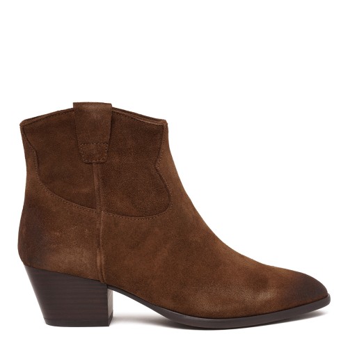 Brown Suede Ankle Boots.