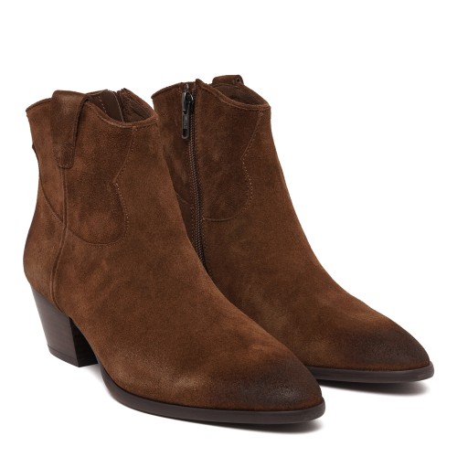 Brown Suede Ankle Boots.