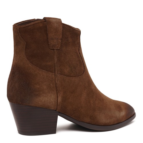 Brown Suede Ankle Boots.