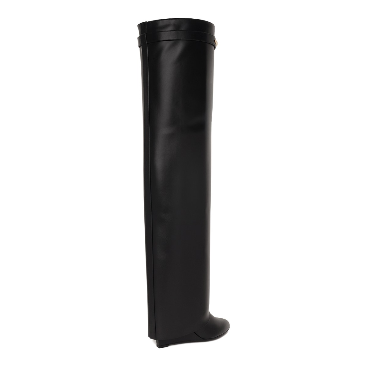 Black Leather Over-the-Knee Boots.