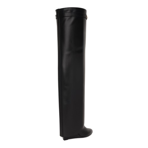 Black Leather Over-the-Knee Boots.
