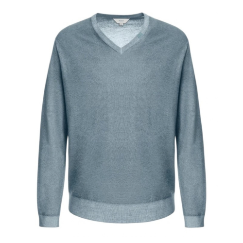 Light Blue V-Neck Sweater.