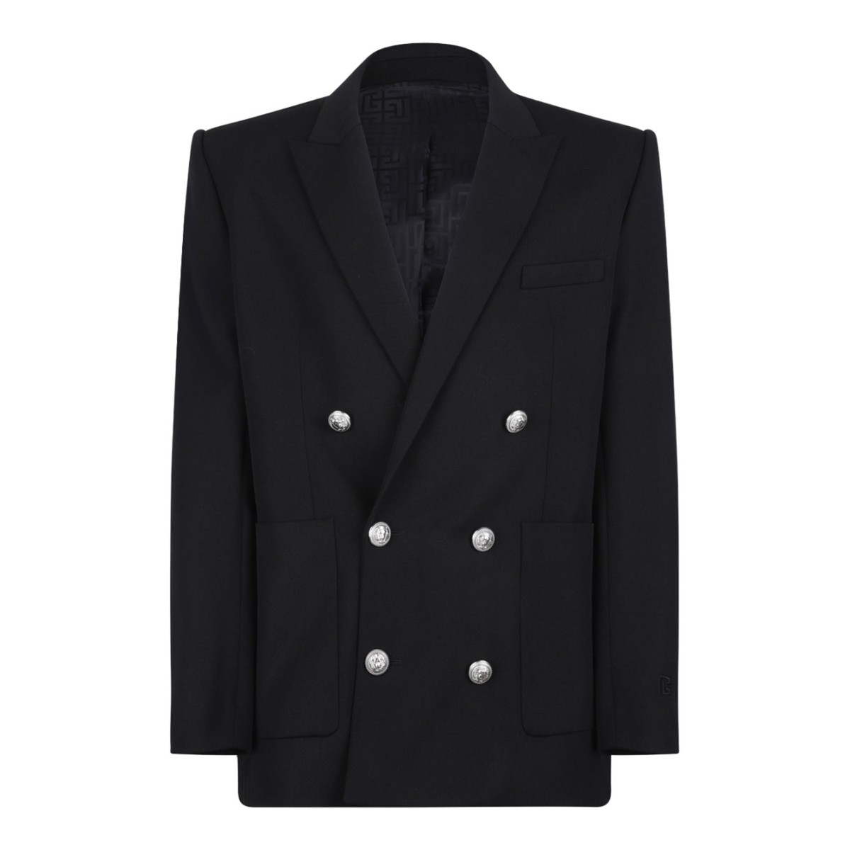 Black Grain De Poudre Blazer