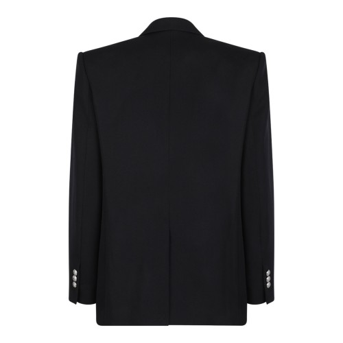 Black Grain De Poudre Blazer 2