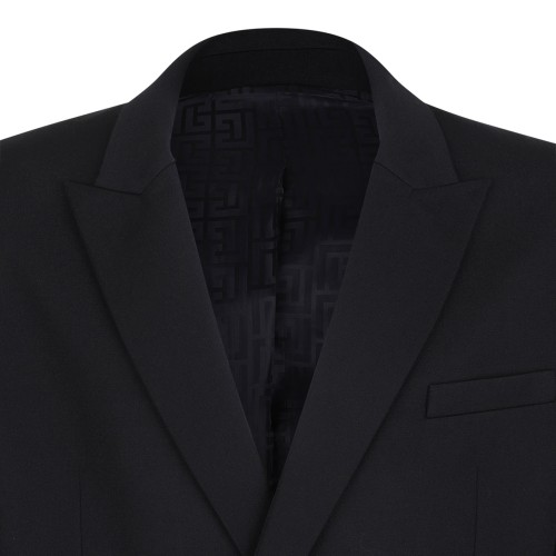 Black Grain De Poudre Blazer