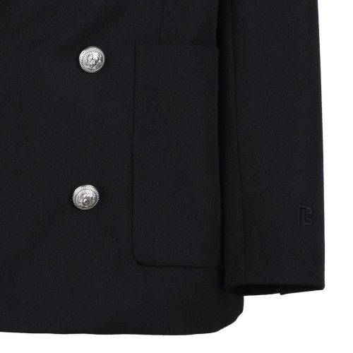 Black Grain De Poudre Blazer