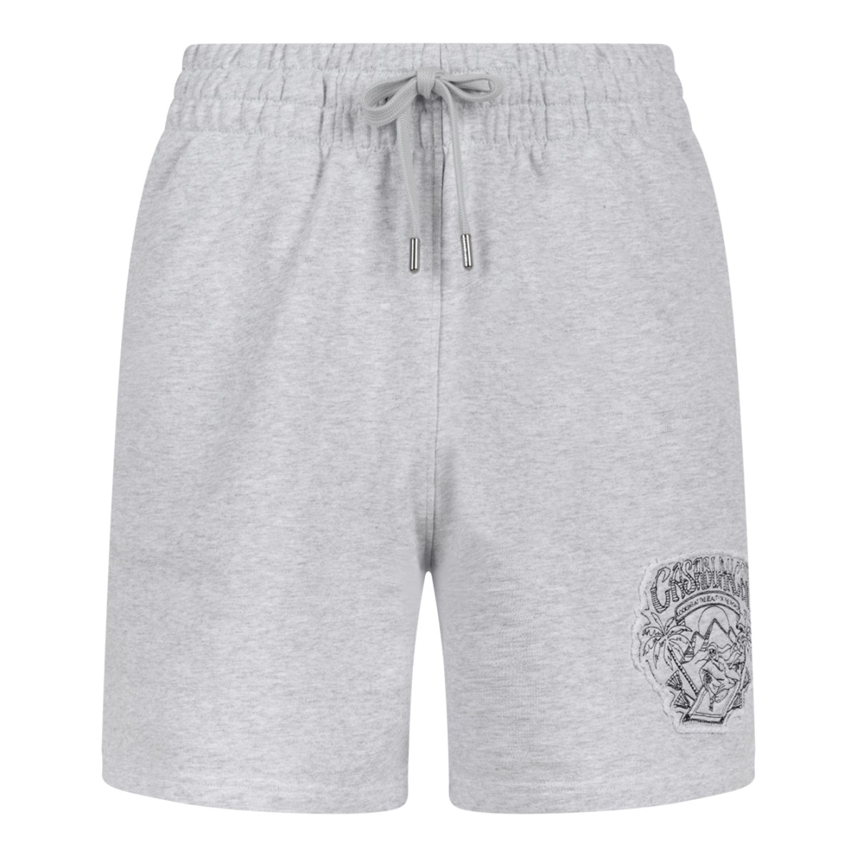 Grey Logo Sweat Shorts.