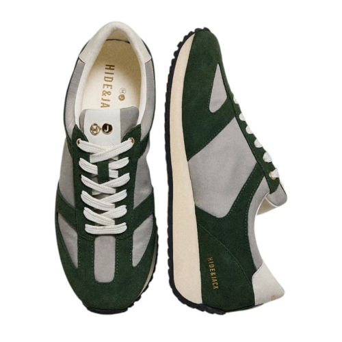 Green and White Running Sneakers.