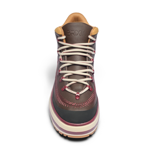 Black and Burgundy High-Top Sneakers.