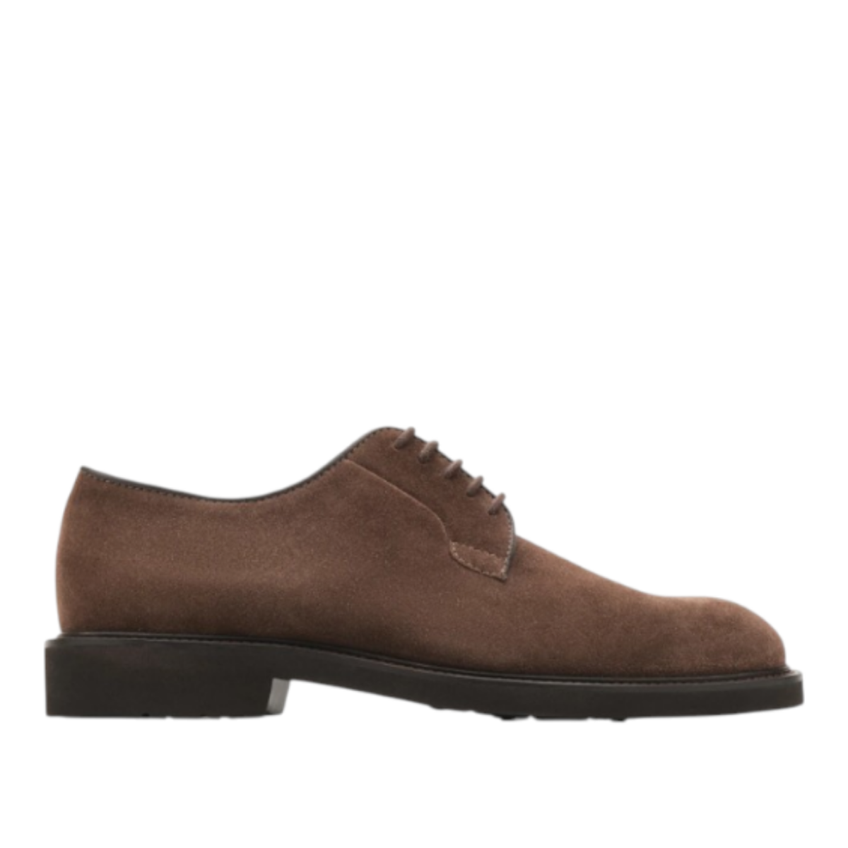 Brown Leather Derby Shoes.