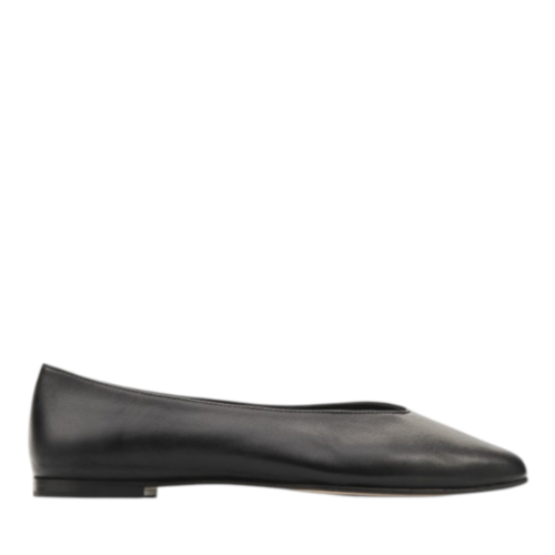 Black Leather Loafers.