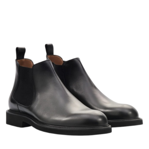 Black Leather Chelsea Boots. 2