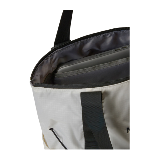 Grey and Black Tote Bag. 