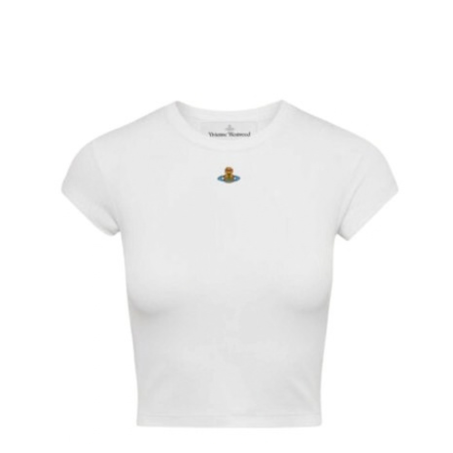White Cropped T-Shirt.