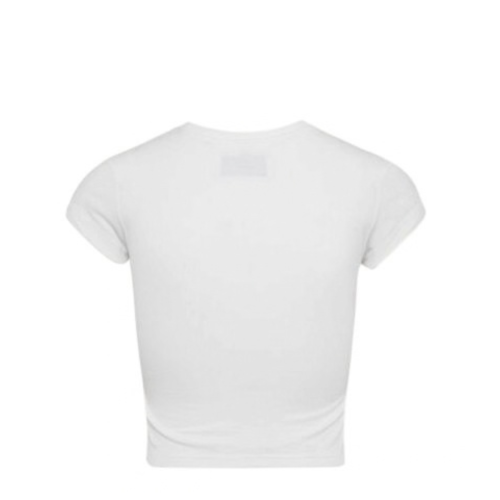 White Cropped T-Shirt. 2