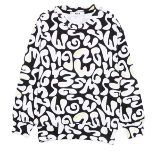 Black and White Graphic Sweatshirt.