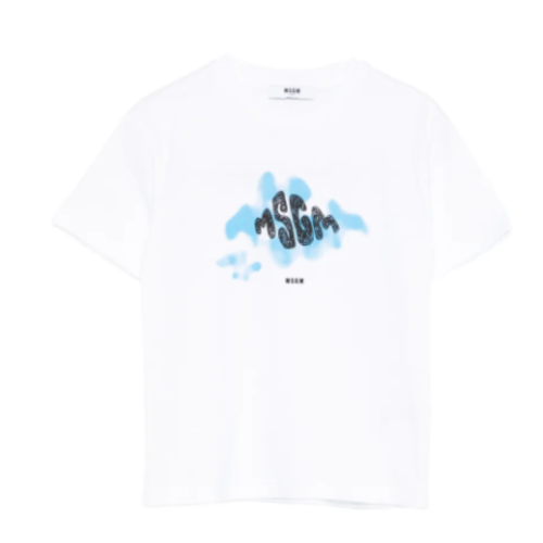 White Graphic Logo T-Shirt.