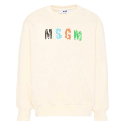 Cream Logo Sweatshirt.