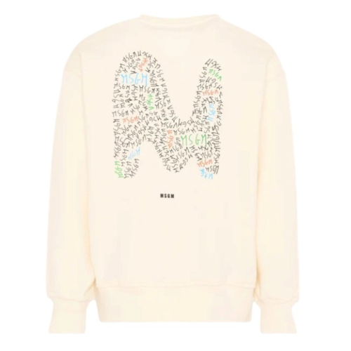 Cream Logo Sweatshirt.