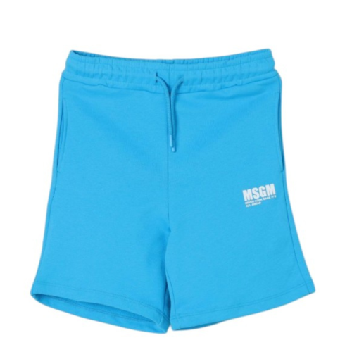 Blue Logo Sweat Shorts.