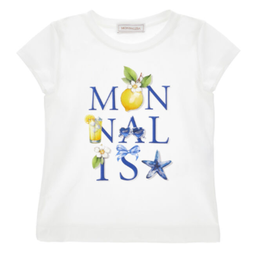 White Logo Print T-Shirt