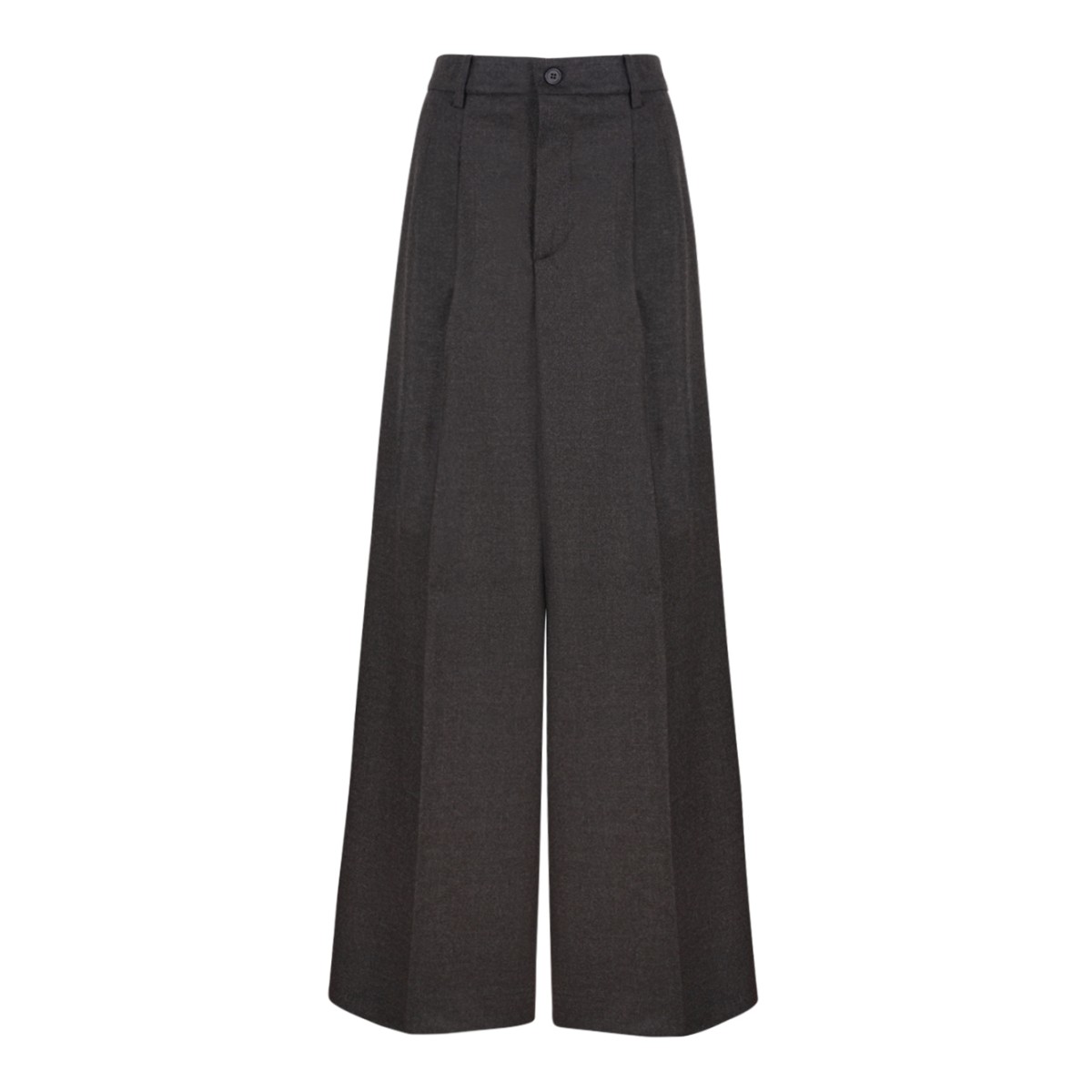 Dark Grey Wide-Leg Trousers.