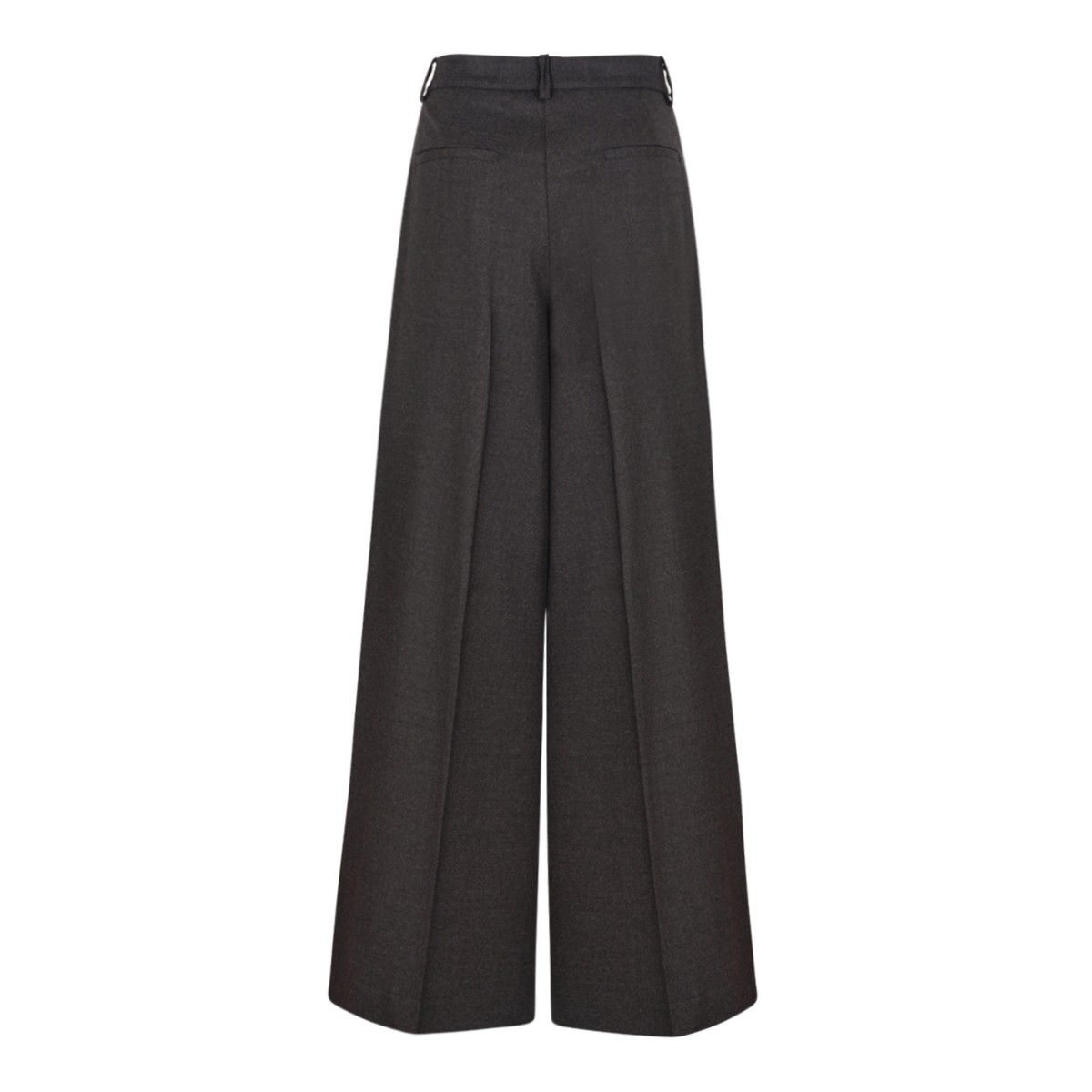Dark Grey Wide-Leg Trousers.