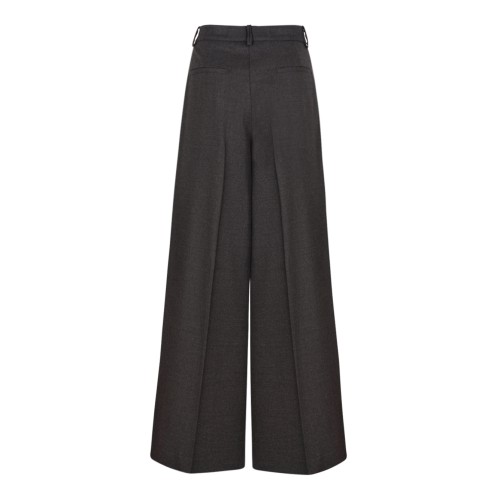 Dark Grey Wide-Leg Trousers.