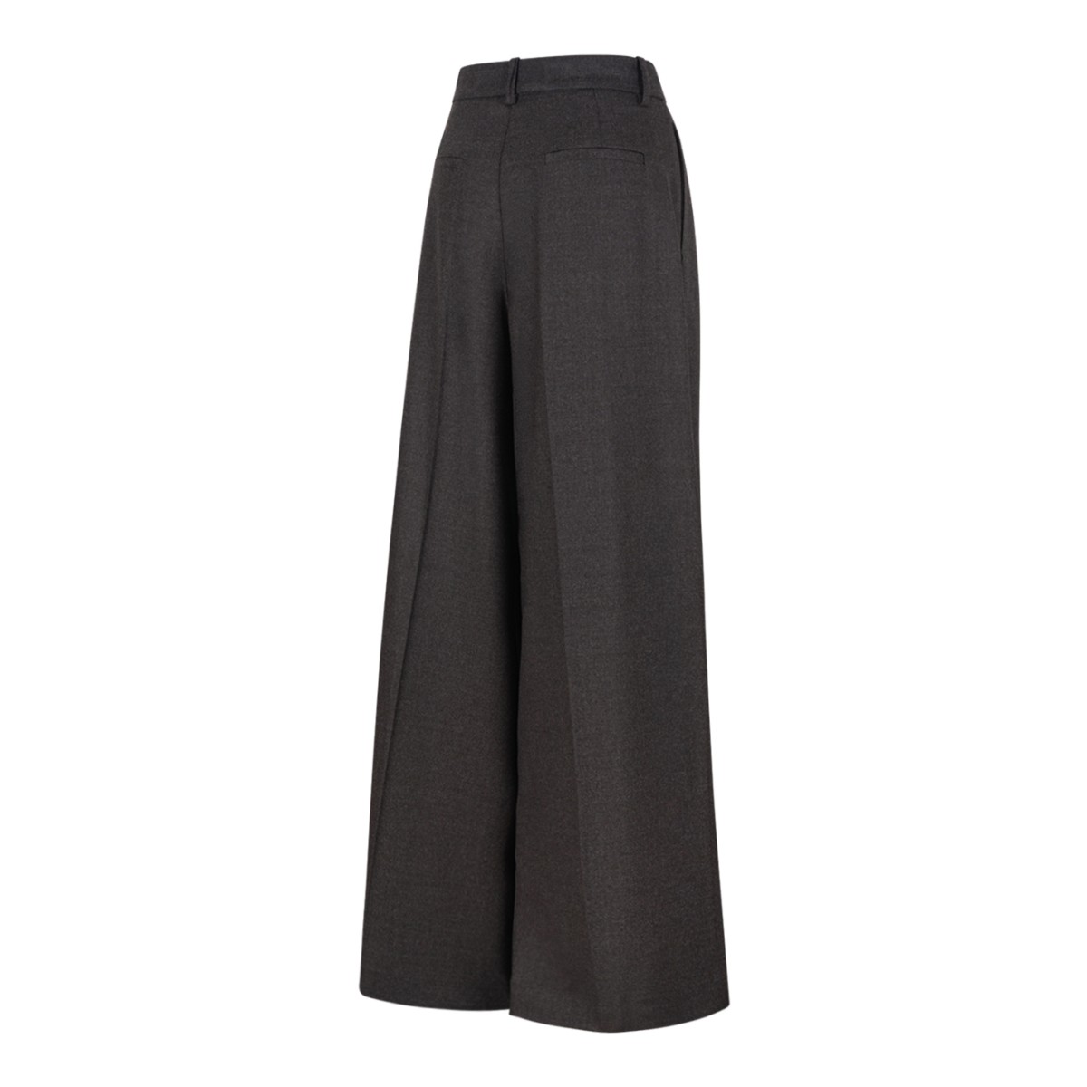 Dark Grey Wide-Leg Trousers.