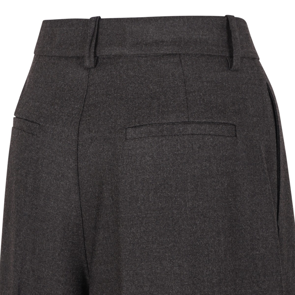 Dark Grey Wide-Leg Trousers.