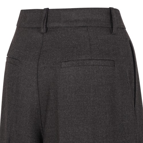 Dark Grey Wide-Leg Trousers.